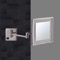 Wall Mounted Makeup Mirror, Lighted, 3x, Satin Nickel